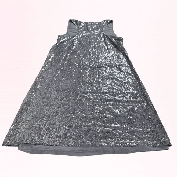Romeo & Juliet Couture Grey Sequin NYE Cocktail Dress Racerback Women's - Picture 5 of 9